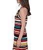 Ruby Rd. Bold Striped Mesh Stitch Scoop Neck Sleeveless Coordinating Tank Top - Image 3
