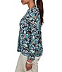 Ruby Rd. Brushed Knit Painterly Flourishes Round Neck Long Sleeve Top - Image 3