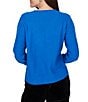 Ruby Rd. Cable Knit Boucle Crew Neck Long Sleeve Sweater - Image 2