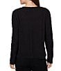 Ruby Rd. Cable Knit Crystal Heart Scalloped Crew Neck Long Sleeve Button Front Cardigan - Image 2