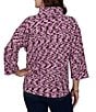 Ruby Rd. Chenille Knit Space Dye Draped 3/4 Sleeve Sweater - Image 2
