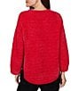 Ruby Rd. Chenille Shimmer Knit V-Neck Long Sleeve Sweater - Image 2
