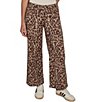 Ruby Rd. Coordinating Stretch Denim Cheetah Print Wide Leg Pants - Image 1