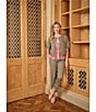 Ruby Rd. Coordinating Tencel Denim Crew Neck Short Sleeve Pleated Trim Utility Jacket - Image 4