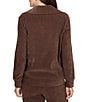 Ruby Rd. Coordinating Velveteen Portrait Collar Long Sleeve Zip Front Jacket - Image 5