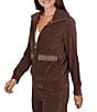 Ruby Rd. Coordinating Velveteen Portrait Collar Long Sleeve Zip Front Jacket - Image 6