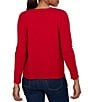 Ruby Rd. Cozy Knit Christmas Tree Pom-Pom Ornament Crew Neck Long Sleeve Top - Image 2
