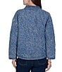 Ruby Rd. Denim Floral Stritch Point Collar Long Sleeve Button Front Jacket - Image 2
