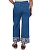 Ruby Rd. Denim Relaxed Fit Wide Floral Print Cuff Ankle Jeans - Image 2