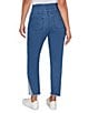 Ruby Rd. Denim Slim Leg Pull-On Striped Fabric Insert Ankle Jeans - Image 2