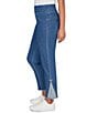 Ruby Rd. Denim Slim Leg Pull-On Striped Fabric Insert Ankle Jeans - Image 3