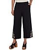 Ruby Rd. Double Cotton Gauze Intricate Embroidered Pull-On Ankle Pants - Image 1