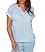 Ruby Rd. Double Gauze Woven Paisley Embroidered Button-Front Blouse - Image 1