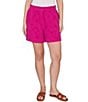 Ruby Rd. Embossed Gauze Paisley Tacked Cuff Pull-On Shorts - Image 1