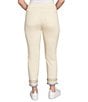 Ruby Rd. Embroidered Beaded Hem Pull-On Ankle Pants, Color:Canvas - Image 2
