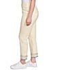 Ruby Rd. Embroidered Beaded Hem Pull-On Ankle Pants, Color:Canvas - Image 3