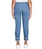 Ruby Rd. Embroidered Hem Pull-On Ankle Jeans, Color:Medium Blue - Image 2