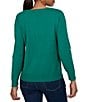 Ruby Rd. Embroidered Mistletoe & Martinis Crew Neck Long Sleeve Sweater - Image 2