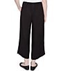 Ruby Rd. Embroidered Tropical Fern Wide Leg Pull-On Cropped Pants, Color:Black - Image 2