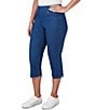 Ruby Rd. Extra Stretch Denim Capri Pull-On Pants, Color:Indigo - Image 4