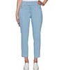 Color:Chambray - Image 1 - Extra Stretch Denim Straight Leg Ankle Pull-On Pants