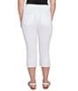 Ruby Rd. Eyelet Fringe Hem Pull-On Capri Pants, Color:White - Image 2