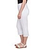 Ruby Rd. Eyelet Fringe Hem Pull-On Capri Pants, Color:White - Image 3