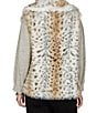 Ruby Rd. Faux Fur Snow Leopard Notch Collar Sleeveless Vest - Image 2