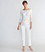 Color:Soft White - Image 3 - Flat Front Double Face Stretch Ankle Pants