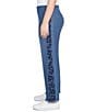 Ruby Rd. Floral Soft Flocked Pull-On Bootcut Ankle Jeans, Color:Indigo - Image 3