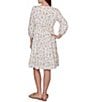 Ruby Rd. Floral V-Neck 3/4 Sleeve Shift Dress - Image 2