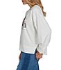 Ruby Rd. French Terry Touchdown Scoop Neck Long Sleeve Pullover - Image 3