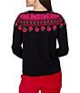 Ruby Rd. Heritage Knit Rose & Vine Boat Neck Long Sleeve Sweater - Image 2