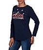Ruby Rd. Knit Christmas Classic Truck Boat Neck Long Sleeve Top - Image 3