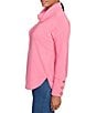 Ruby Rd. Knit Cowl Neck Long Sleeve Cozy Top, Color:Bright Pink - Image 3