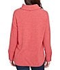 Ruby Rd. Knit Cowl Neck Long Sleeve Cozy Top, Color:Cherry - Image 2