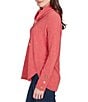 Ruby Rd. Knit Cowl Neck Long Sleeve Cozy Top, Color:Cherry - Image 3