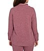 Ruby Rd. Knit Cowl Neck Long Sleeve Cozy Top, Color:Raisin - Image 2