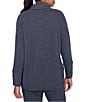Ruby Rd. Knit Cowl Neck Long Sleeve Cozy Top, Color:Indigo - Image 2