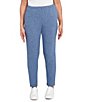Ruby Rd. Knit Pull-On Sweatpants, Color:Indigo - Image 4