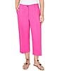 Ruby Rd. Linen Blend Pintuck Wide Leg Crop Pants - Image 1