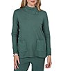 Ruby Rd. Luxe Rib Knit Split Cowl Neck Long Sleeve Pullover - Image 4