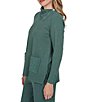 Ruby Rd. Luxe Rib Knit Split Cowl Neck Long Sleeve Pullover - Image 6