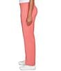 Ruby Rd. Luxe Ribbed Textured Pull-On Pants, Color:Bright Coral - Image 3