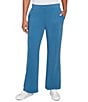 Ruby Rd. Luxe Ribbed Textured Pull-On Pants, Color:Lake Blue - Image 1