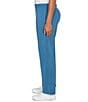 Ruby Rd. Luxe Ribbed Textured Pull-On Pants, Color:Lake Blue - Image 3