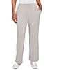 Ruby Rd. Luxe Ribbed Textured Pull-On Pants, Color:Grey - Image 1