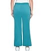 Ruby Rd. Luxe Ribbed Wide-Leg Pull-On Coordinating Pants, Color:Teal - Image 2