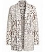 Ruby Rd. Mixed Yarn Ornate Motif Jacquard Shawl Collar Long Sleeve Open Front Cardigan - Image 4