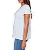 Ruby Rd. Paisley Lace Accents Scoop Neck Short Sleeve Tee Top - Image 3